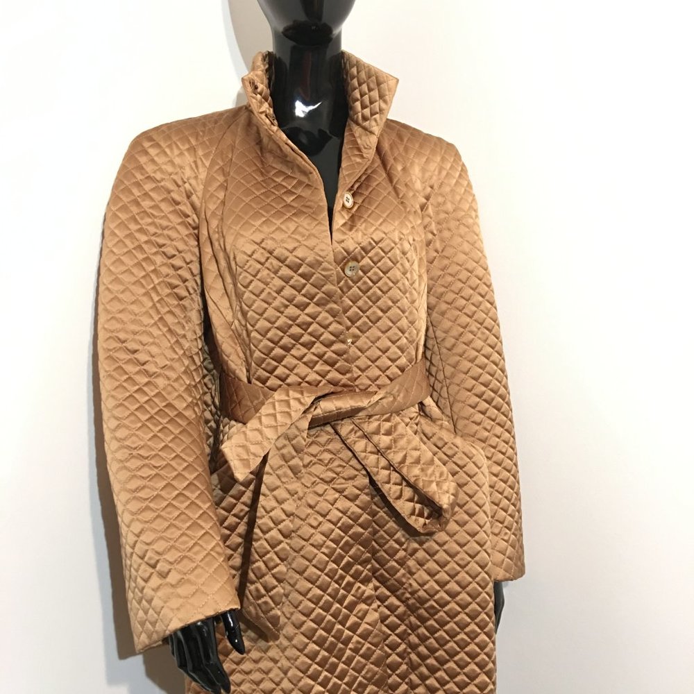 Alexander Mcqueen Gold quilted cocoon